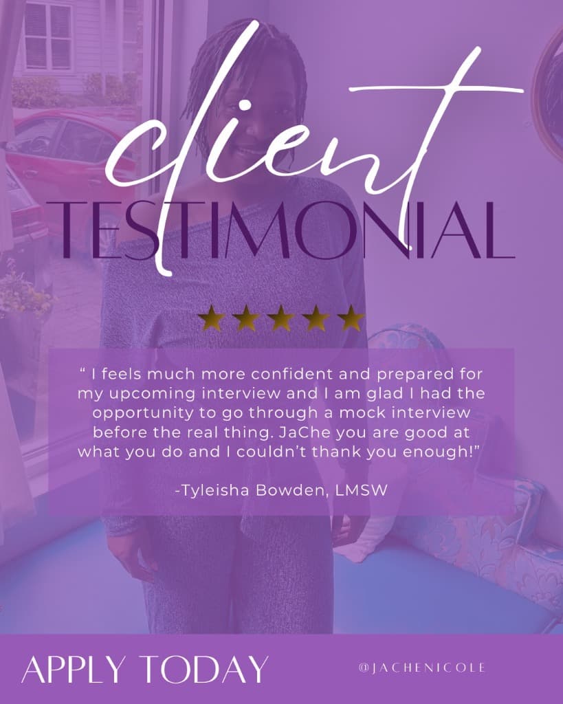Tyleisha Bowden, LMSW testimonial graphic